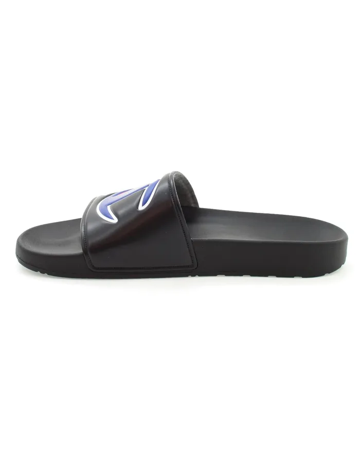 Big Kids039 Slide Sandals C Logo Black Kids Champion Lifestyle