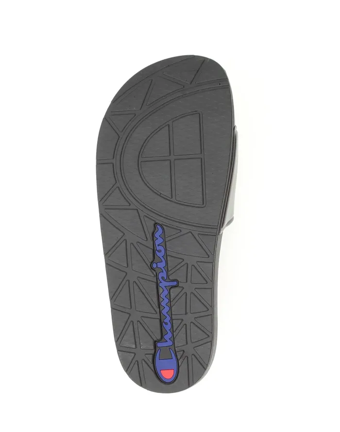 Big Kids039 Slide Sandals C Logo Black Kids Champion Lifestyle