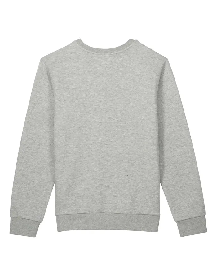Big Kids Powerblend Crew Classic Script Logo Oxford Grey Heather Kids Champion Hoodies and Sweatshirts