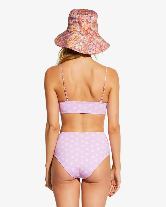 Billabong X Smiley Good Times Hi Retro Reversible High Leg Bikini Bottoms Multi Women Billabong Bikinis