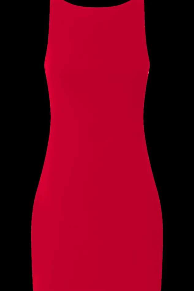 Bindi Boat Neck Bodycon Mini Dress In Red Women Showpo Dresses