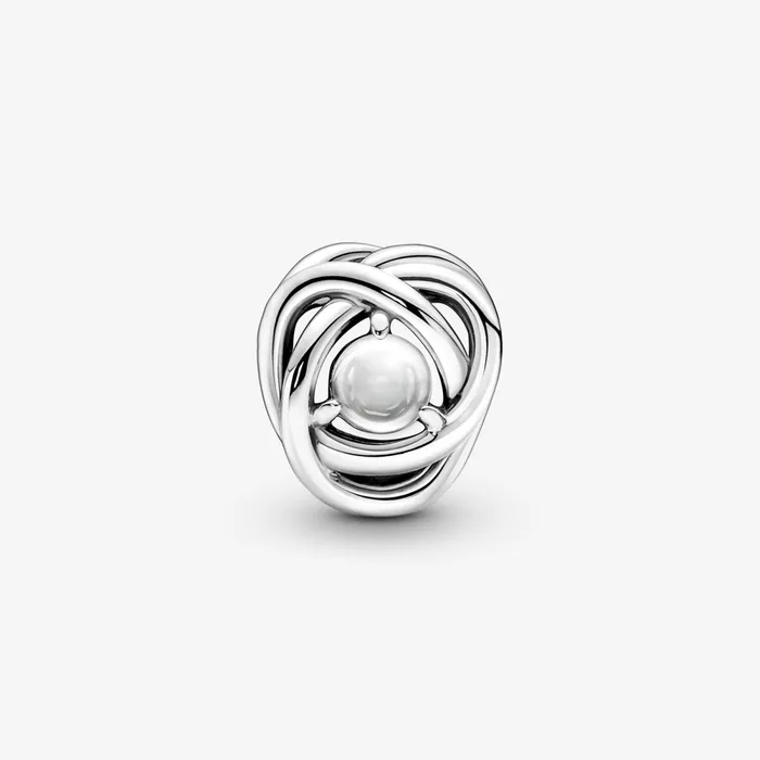 Birthstone Charms Women Pandora April Birthstone Eternity Circle Charm Clear