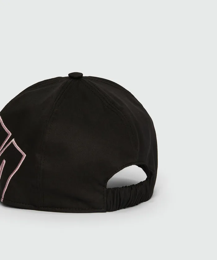 Black Baseball Cap With Embroidered Impact Logo Women MSGM Hats Scarves And Gloves
