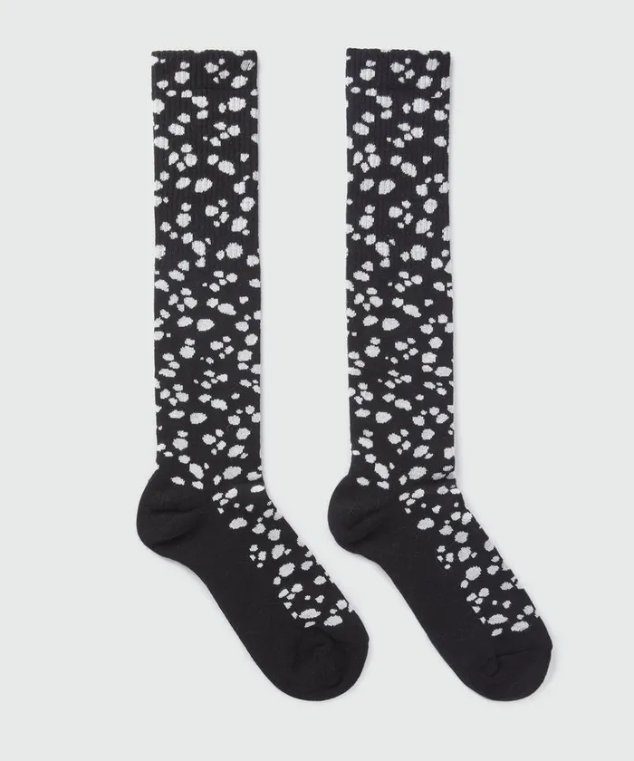 Blakc Socks With Jacquard Polka Dot Print Women MSGM Socks