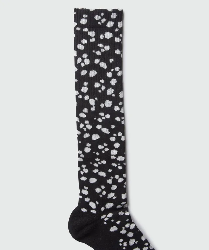 Blakc Socks With Jacquard Polka Dot Print Women MSGM Socks
