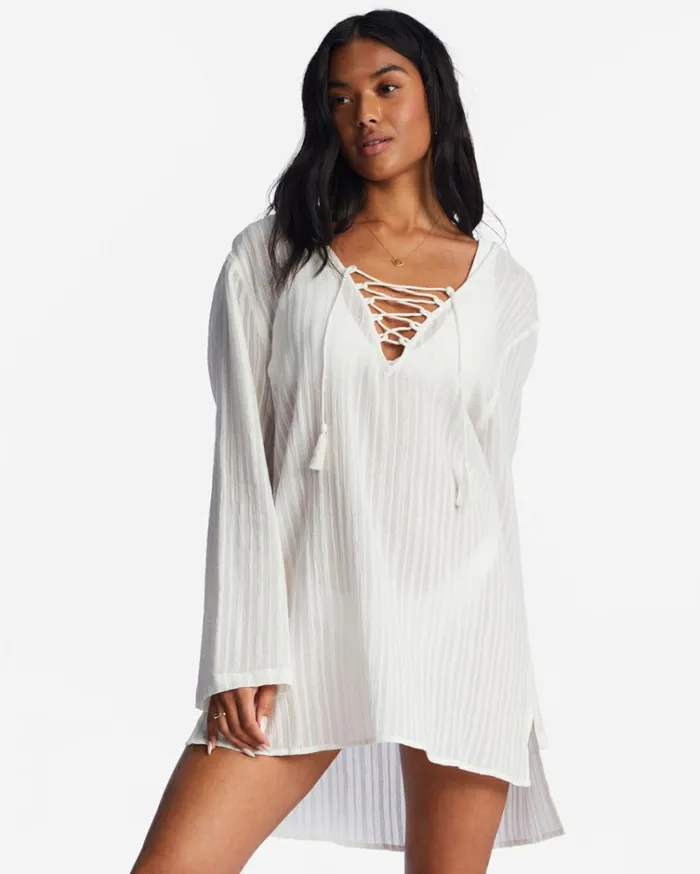 Blue Skies Swim Cover Up Salt Crystal Women Billabong Beach Cover Ups
