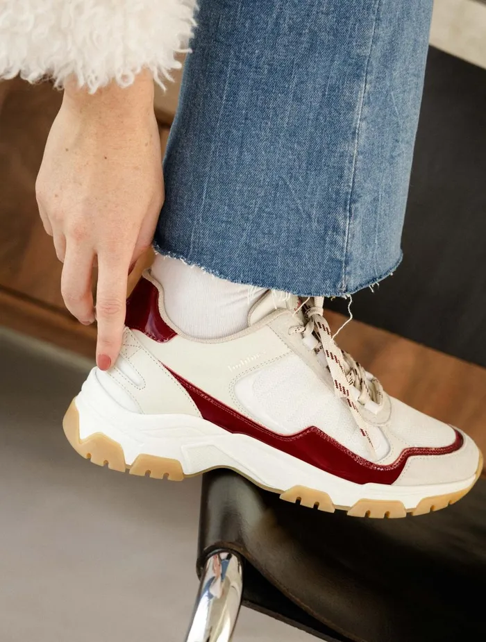 Bobbies Sneakers Kiwa White and Ruby 8211 Women