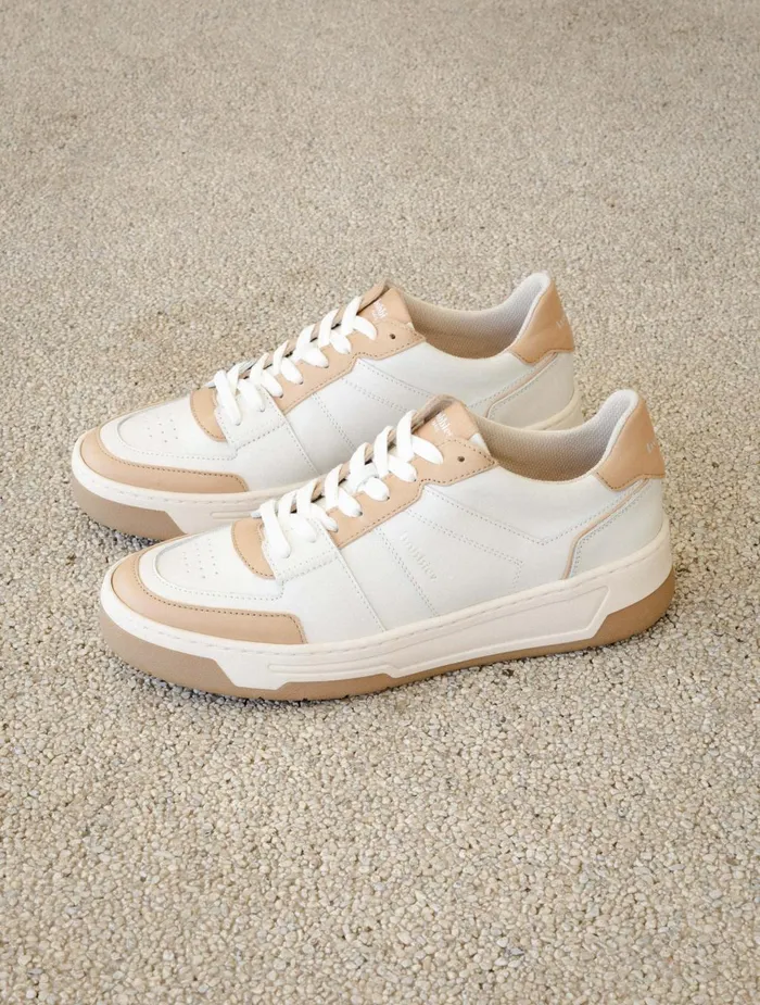Bobbies Sneakers Miley Off White and Toffee 8211 Women