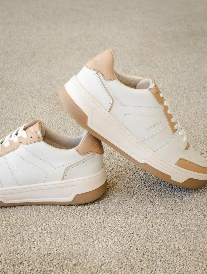 Bobbies Sneakers Miley Off White and Toffee 8211 Women