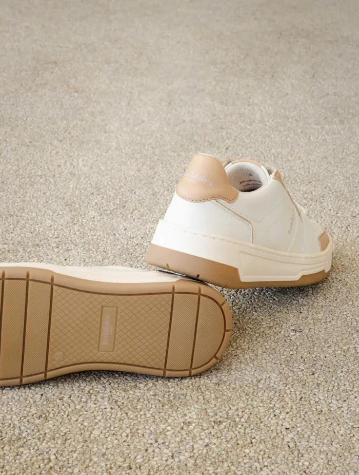 Bobbies Sneakers Miley Off White and Toffee 8211 Women