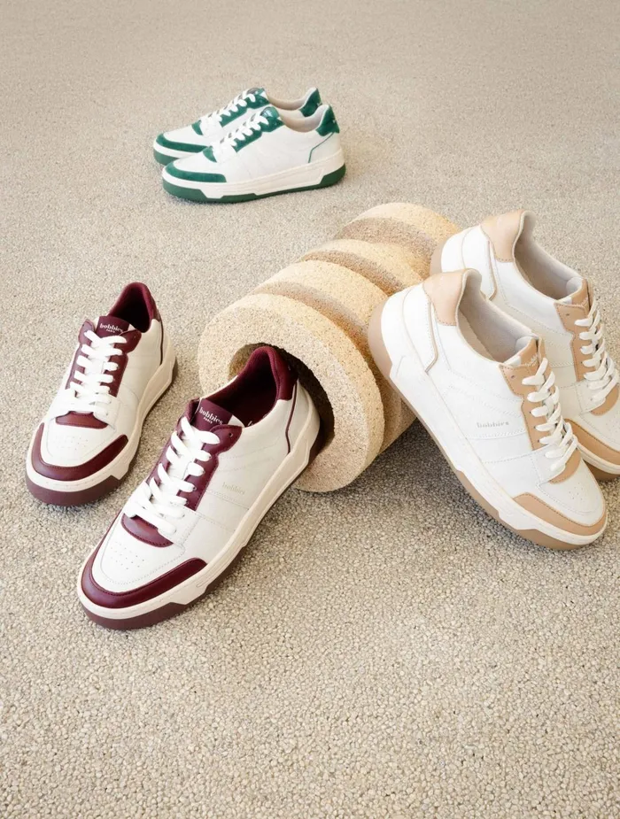Bobbies Sneakers Miley Off White and Toffee 8211 Women