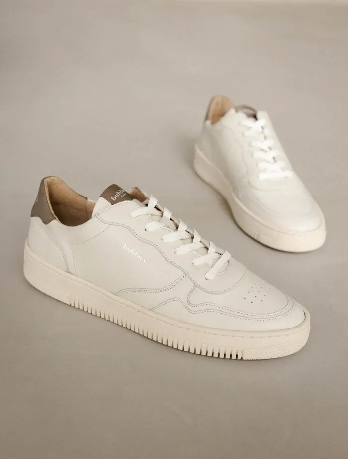 Bobbies Sneakers Travis Off White and Taupe 8211 Men