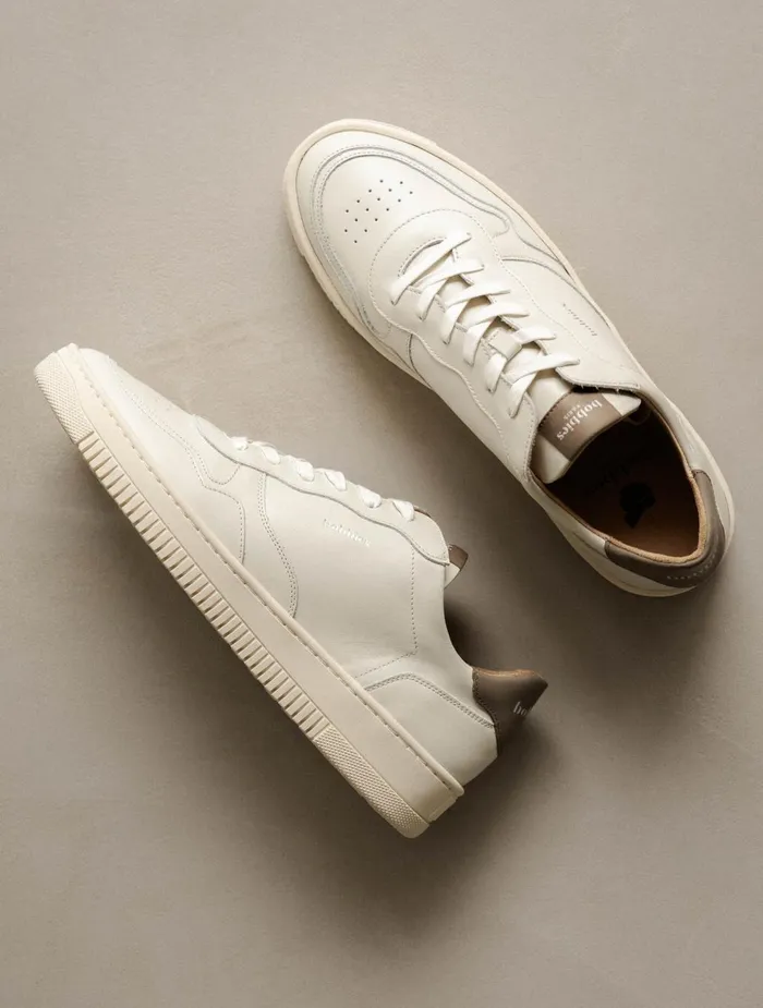 Bobbies Sneakers Travis Off White and Taupe 8211 Men