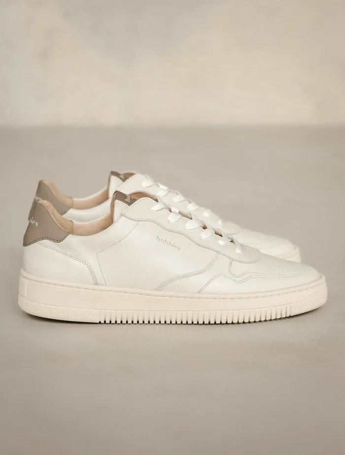 Bobbies Sneakers Travis Off White and Taupe 8211 Men