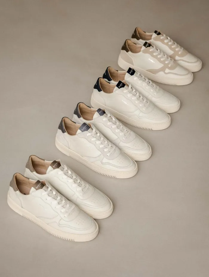 Bobbies Sneakers Travis Off White and Taupe 8211 Men