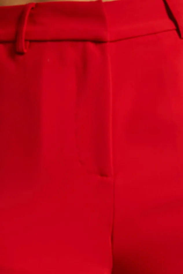 Bonnie Pants 8211 High Waisted Tailored Wide Leg Pants In Red Women Showpo Pants