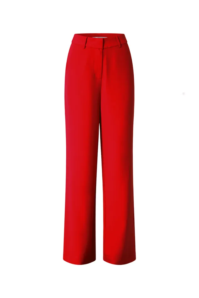 Bonnie Pants 8211 High Waisted Tailored Wide Leg Pants In Red Women Showpo Pants