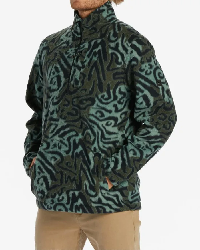 Boundary HalfZip Mock Neck Fleece Camo Men Billabong Hoodies and Fleece