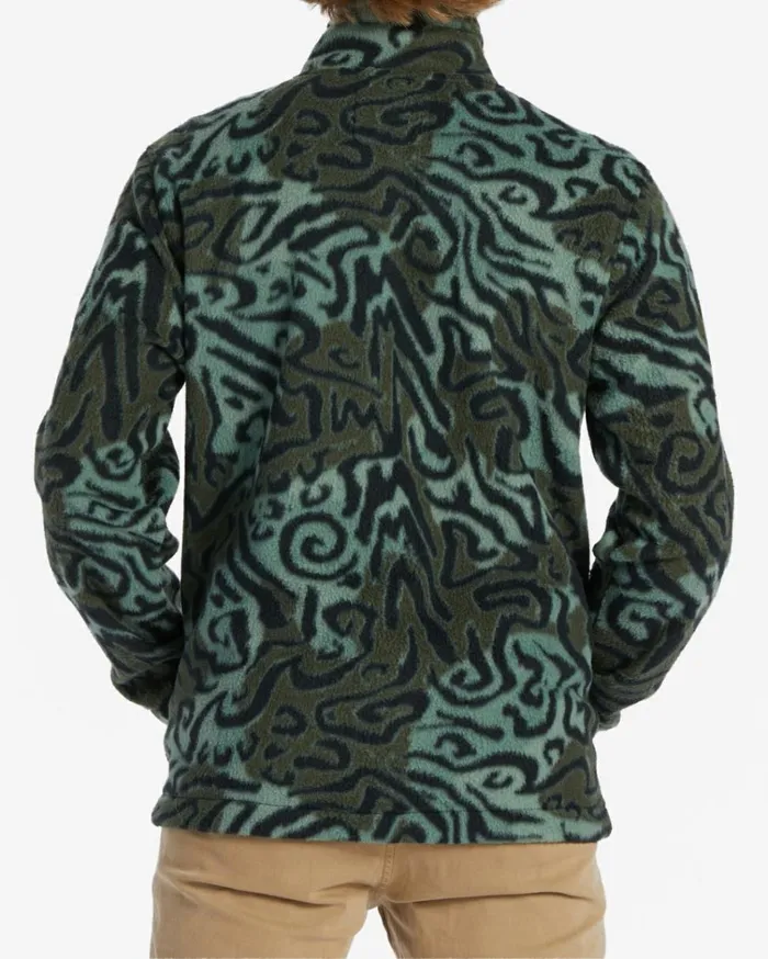 Boundary HalfZip Mock Neck Fleece Camo Men Billabong Hoodies and Fleece