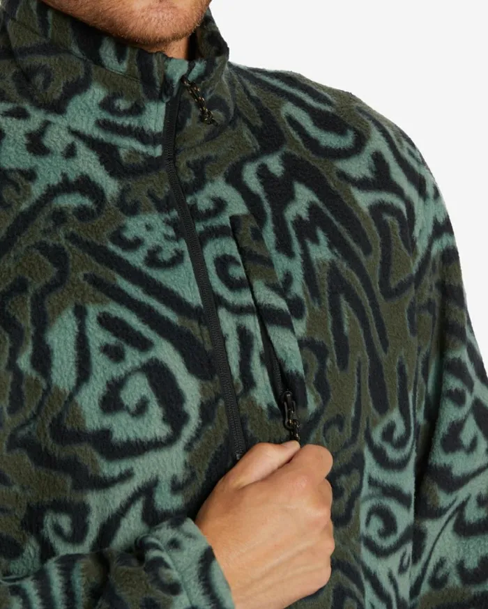 Boundary HalfZip Mock Neck Fleece Camo Men Billabong Hoodies and Fleece