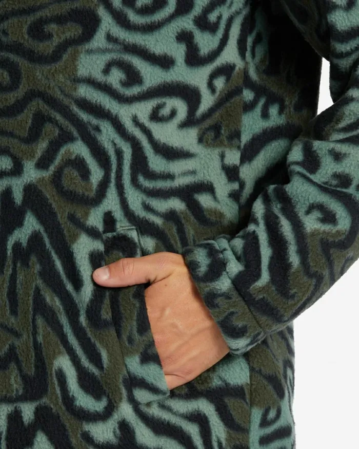 Boundary HalfZip Mock Neck Fleece Camo Men Billabong Hoodies and Fleece