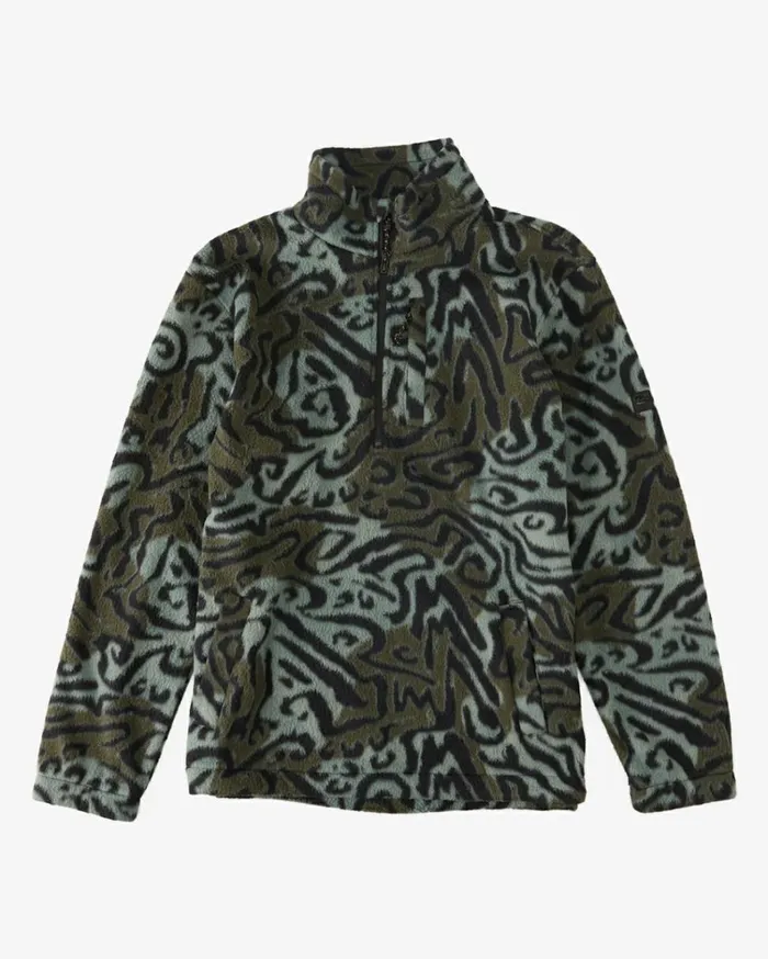 Boundary HalfZip Mock Neck Fleece Camo Men Billabong Hoodies and Fleece