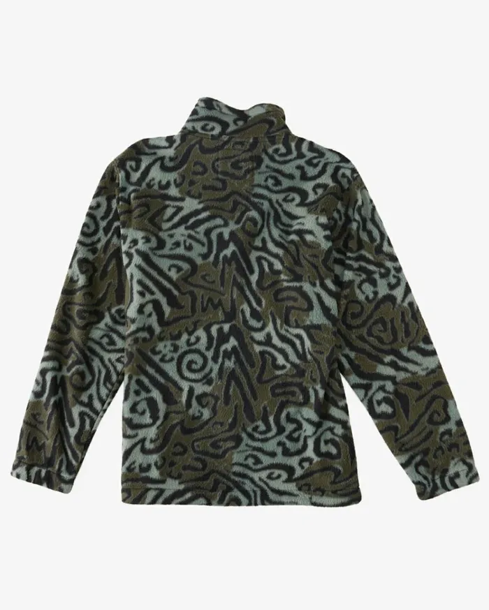 Boundary HalfZip Mock Neck Fleece Camo Men Billabong Hoodies and Fleece