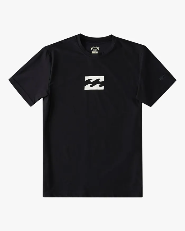 Boy039s 27 All Day Wave Loose Fit Short Sleeve Surf Tee Black Kids Billabong Toddlers and Boys 27 Yrs