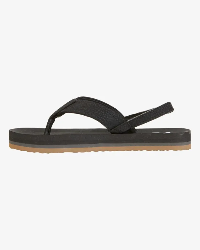 Boy039s 27 Stoked Sandals Black MenKids Billabong Flip Flops
