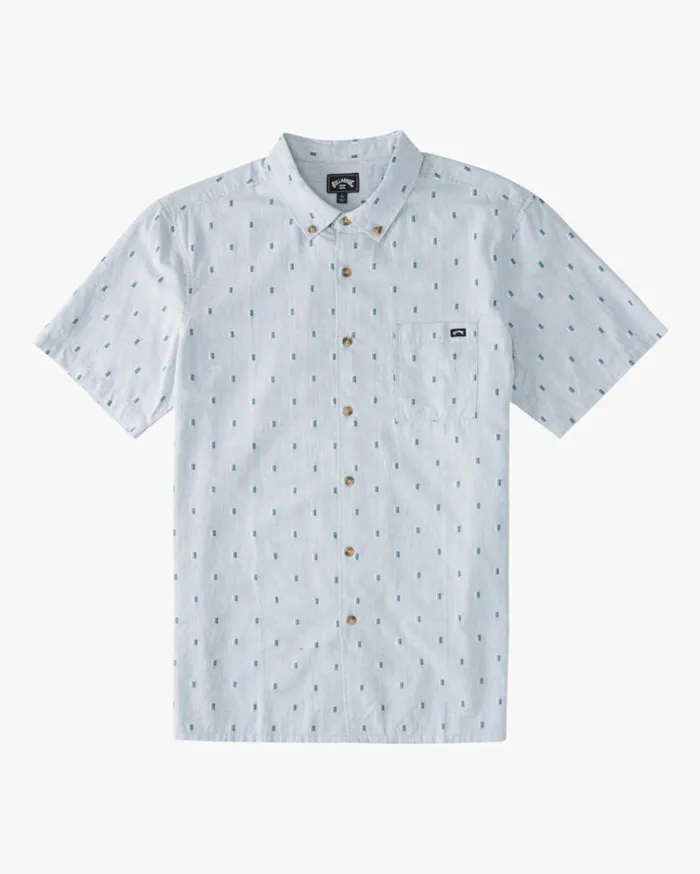 Boy039s All Day Jacquard Short Sleeve Shirt Light Blue Kids Billabong Boys039 Shirts