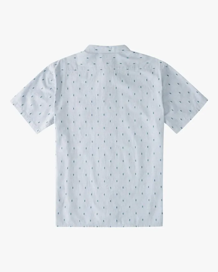 Boy039s All Day Jacquard Short Sleeve Shirt Light Blue Kids Billabong Boys039 Shirts