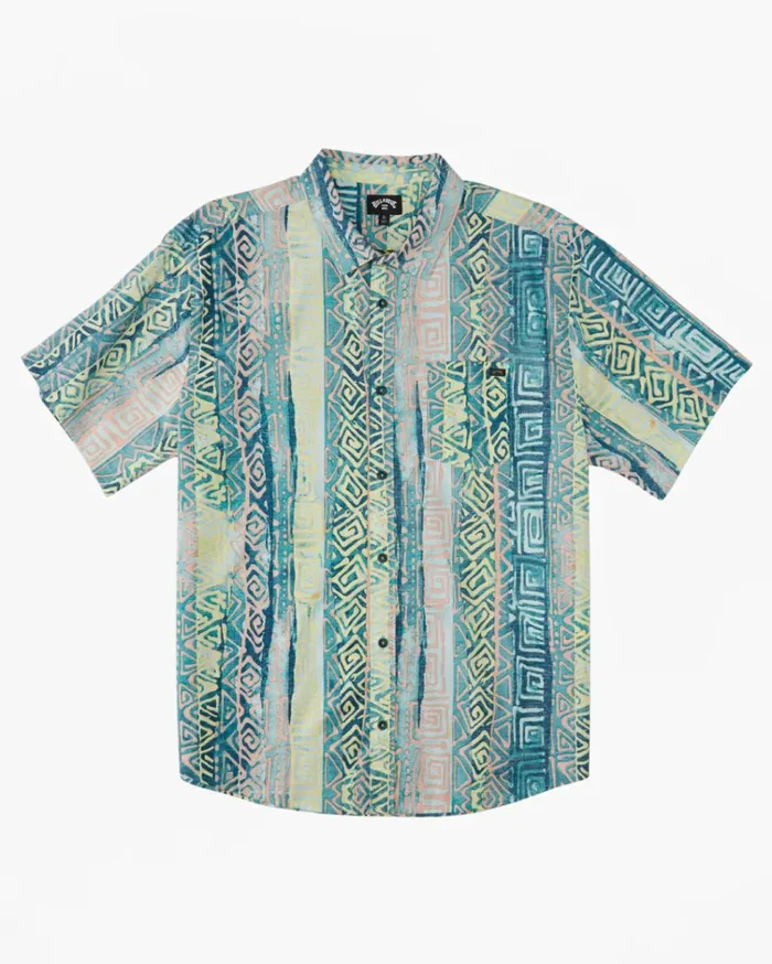 Boy039s Sundays Short Sleeve Shirt Aqua Kids Billabong Boys039 Shirts