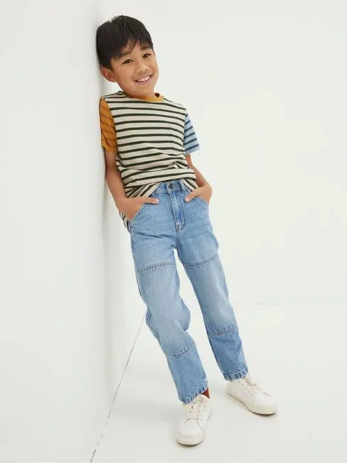 Boys Fatface Pants Jeans and Joggers Blue Carpenter Jeans