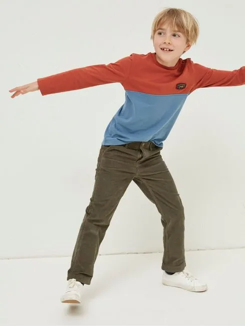 Boys Fatface Pants Jeans and Joggers Cord Green Trousers