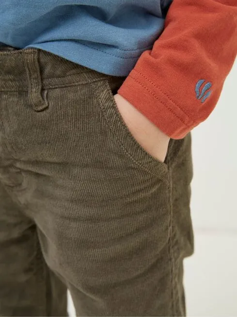 Boys Fatface Pants Jeans and Joggers Cord Green Trousers