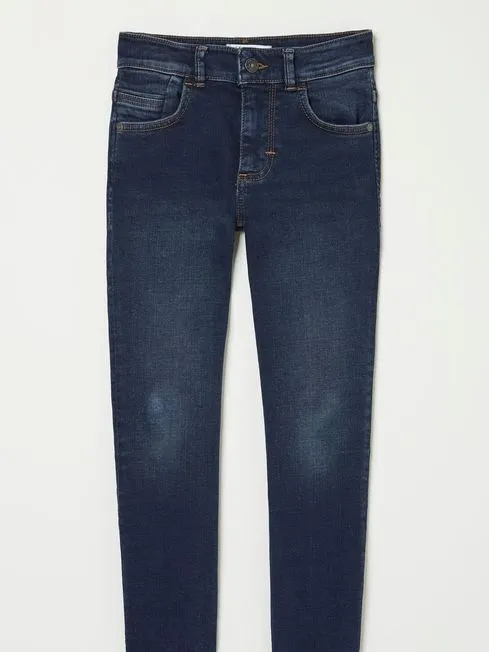 Boys Fatface Pants Jeans and Joggers Navy Blue Wash Tarka Stretch Slim Jeans