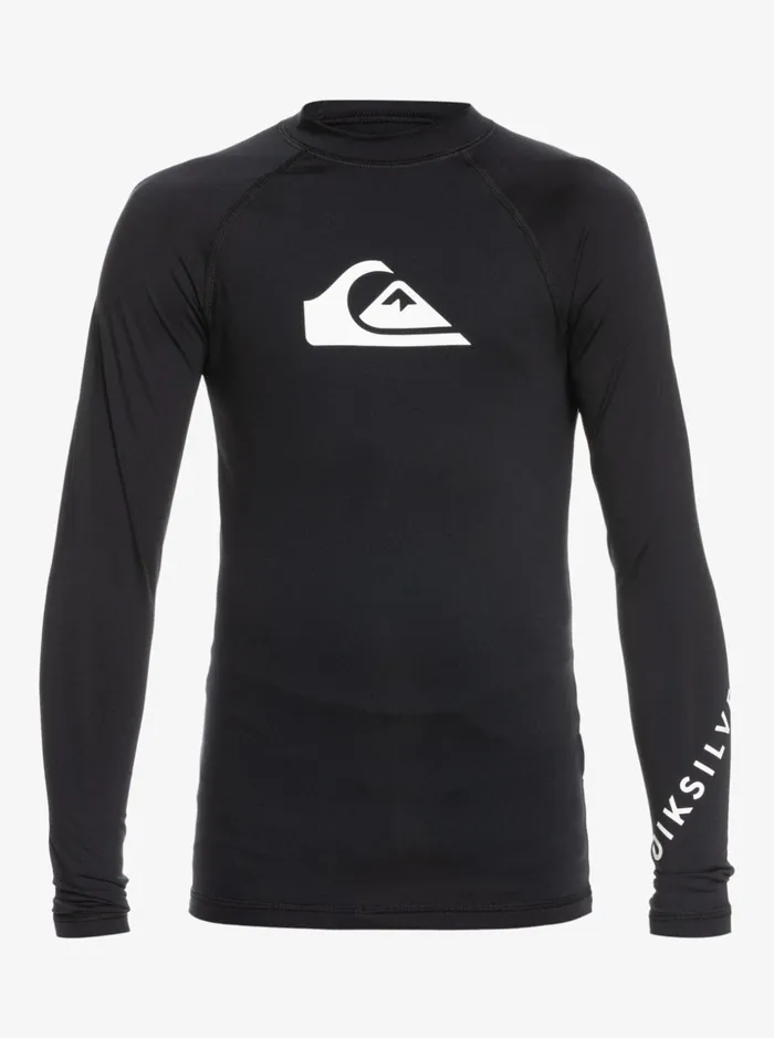 Boys Quiksilver Rashguards Boy039s 27 All Time Ls Boy LSL Surf Tee Black