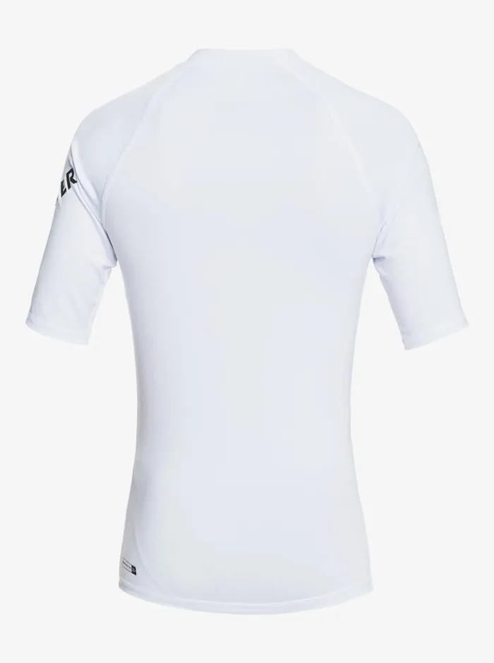 Boys Quiksilver Rashguards Boy039s 816 All Time Short Sleeve UPF 50 Rashguard White