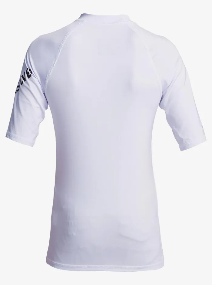 Boys Quiksilver Rashguards Boy039s 816 All Time Short Sleeve UPF 50 Rashguard White