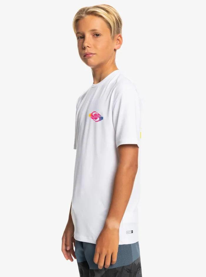 Boys Quiksilver Rashguards Boy039s 816 Radical Surf UPF 50 Surf TShirt White
