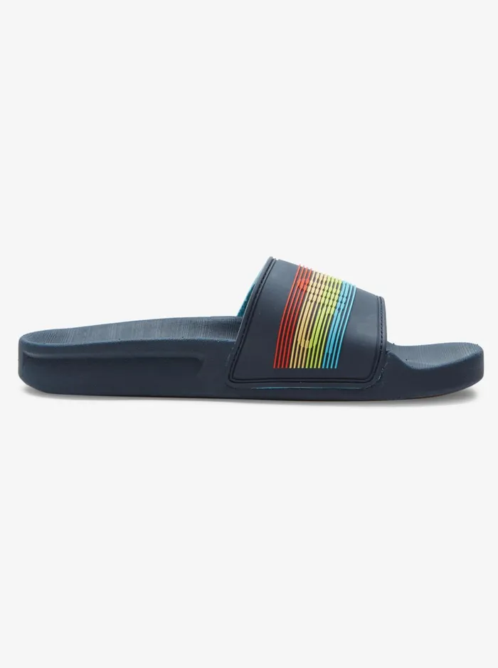 Boys Quiksilver Sandals Boy039s 816 Rivi Wordmark Slide Sandals Blue 2 Boys Quiksilver Sandals Boy039s 816 Rivi Wordmark Slide Sandals Blue 2