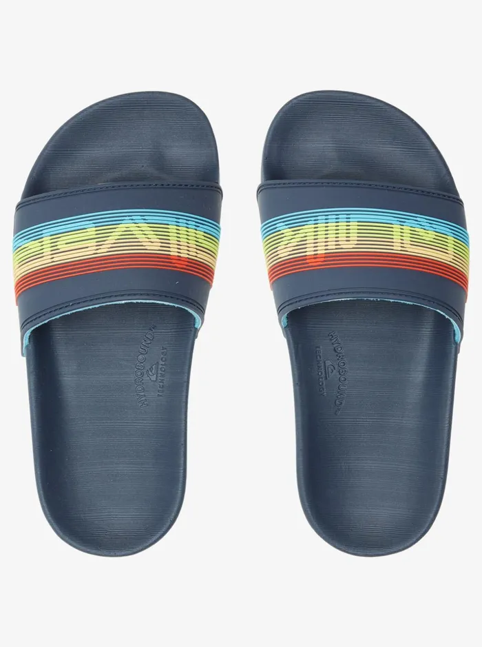 Boys Quiksilver Sandals Boy039s 816 Rivi Wordmark Slide Sandals Blue 2 Boys Quiksilver Sandals Boy039s 816 Rivi Wordmark Slide Sandals Blue 2