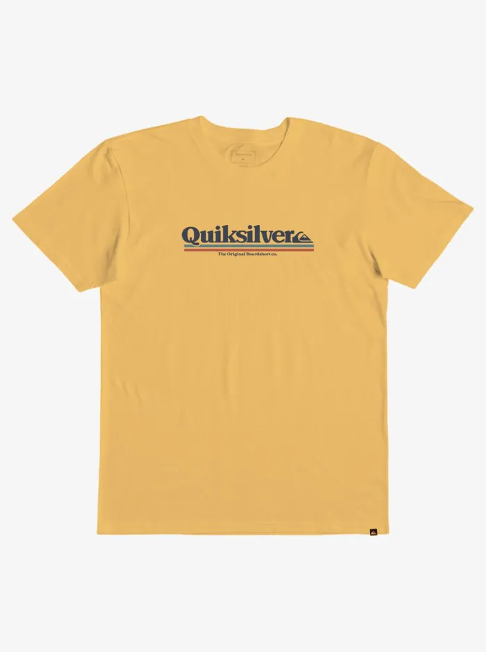 Boys Quiksilver Tees Boy039s 816 Between The Lines Tshirt Bright Gold