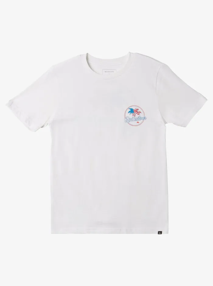 Boys Quiksilver Tees Boy039s 816 Palm Breezy TShirt White