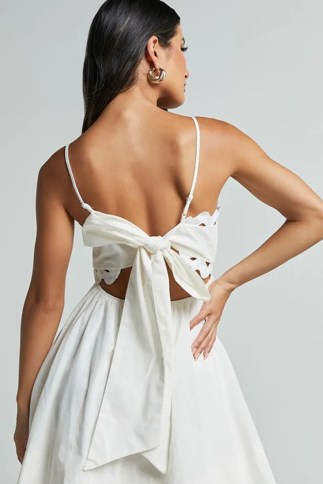 Brylee Mini Dress 8211 Strappy Wave Neck Pleated Dress In White Women Showpo Dresses
