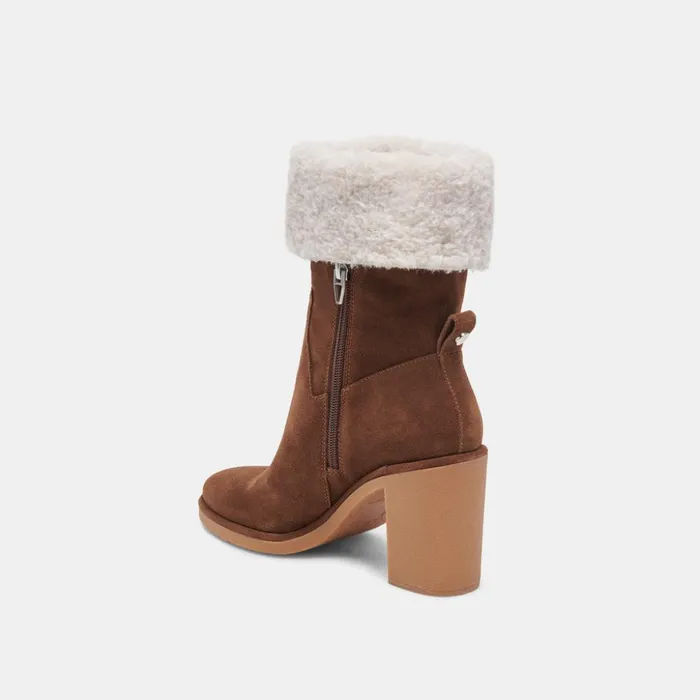 Caddie Plush Boots Cocoa Suede Women Dolce Vita Boots and Booties