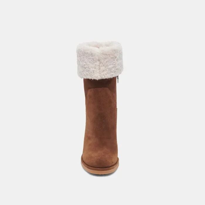 Caddie Plush Boots Cocoa Suede Women Dolce Vita Boots and Booties
