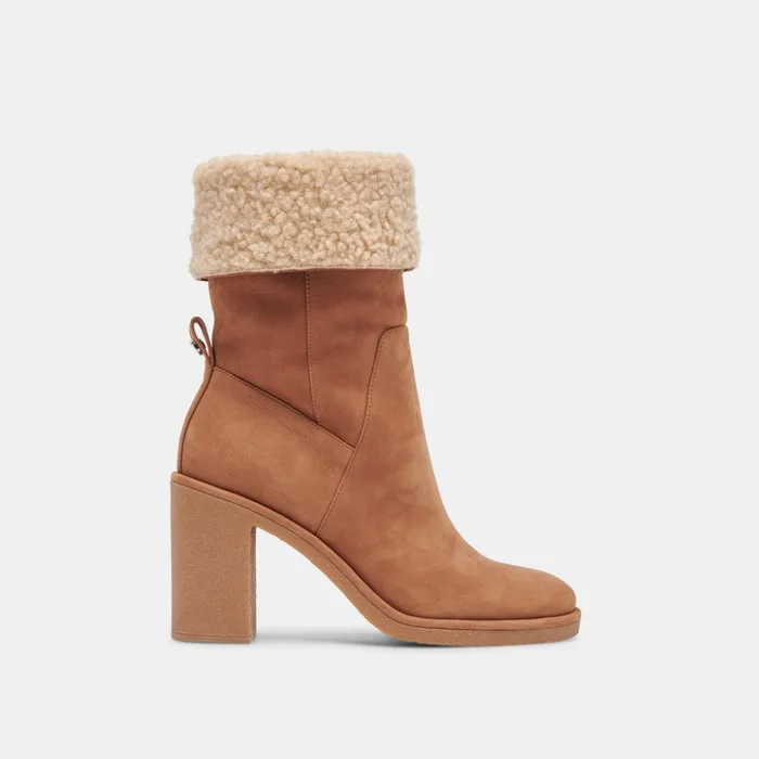 Caddie Plush Boots Praline Nubuck Women Dolce Vita Boots and Booties
