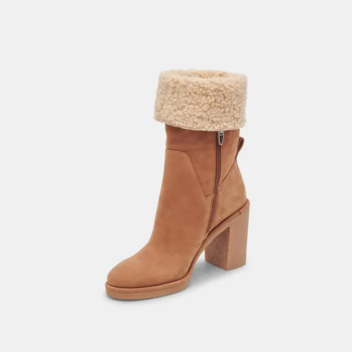 Caddie Plush Boots Praline Nubuck Women Dolce Vita Boots and Booties