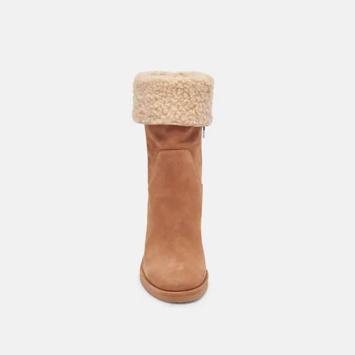 Caddie Plush Boots Praline Nubuck Women Dolce Vita Boots and Booties